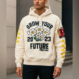 First Row "Grow Your Future 2023" Men’s Pullover Graphic
Hoodie cream size small